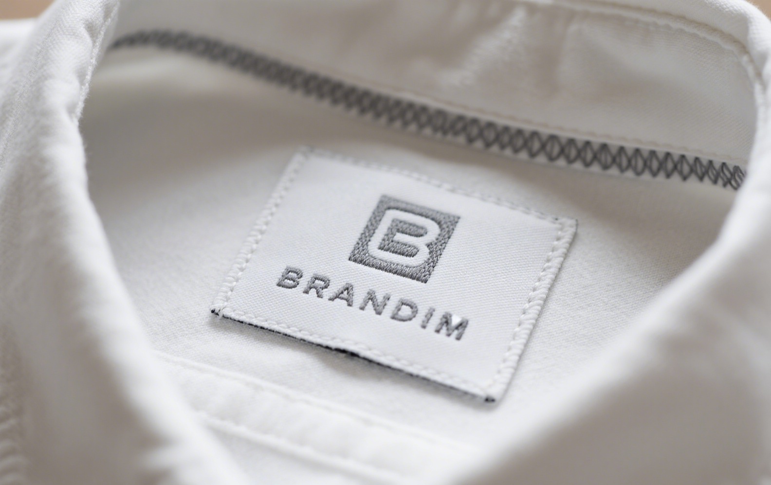 Custom neck labels on a shirt for brand recognition and comfort.
